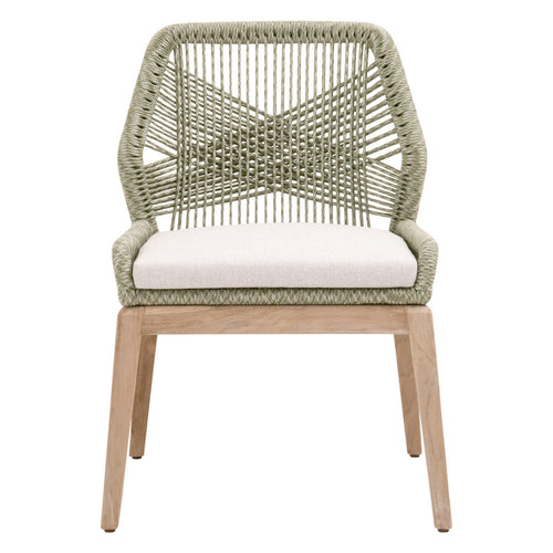 Loom Outdoor Armless Dining Chairs Moss - Outdoor Teak - - Greathouse