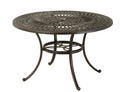 Mayfair 54" Round Dining Table with Inlaid Lazy Susan - Aluminum - - Greathouse