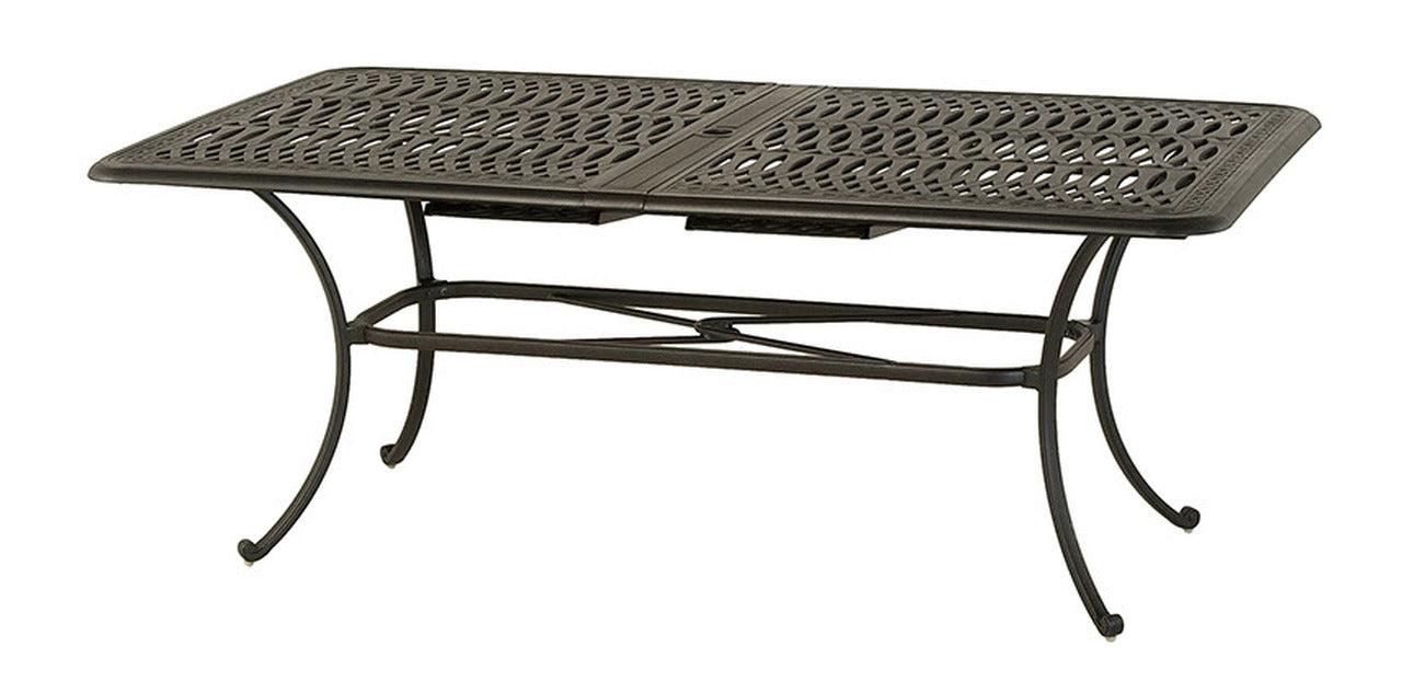 Mayfair 42 x 76" Rectangular Extension Dining Table - Aluminum - - Greathouse