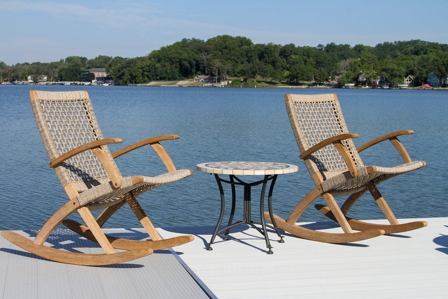 La Jolla Antique Wash Modern Rocking Chair - Wheat