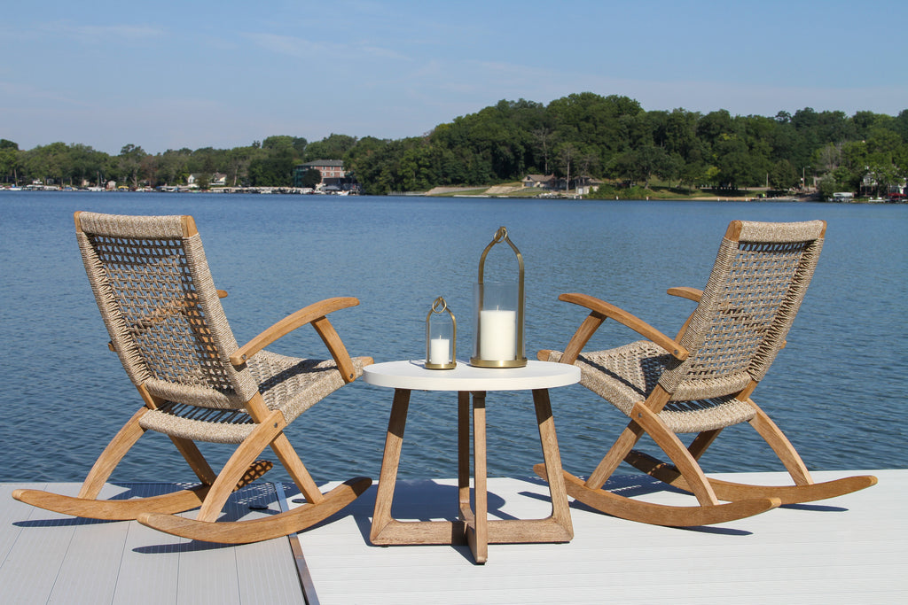La Jolla Antique Wash Modern Rocking Chair - Wheat