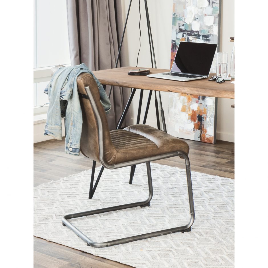 Pair of ANSEL DINING CHAIRs LIGHT BROWN - Dining Chairs - - Greathouse
