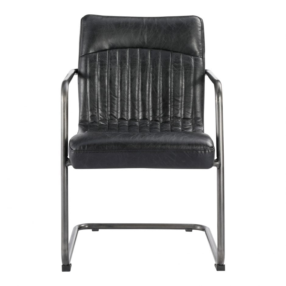 Pair of ANSEL ARM CHAIR BLACK - Dining Chairs - - Greathouse
