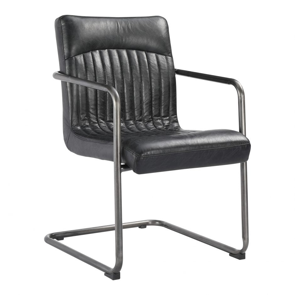 Pair of ANSEL ARM CHAIR BLACK - Dining Chairs - - Greathouse