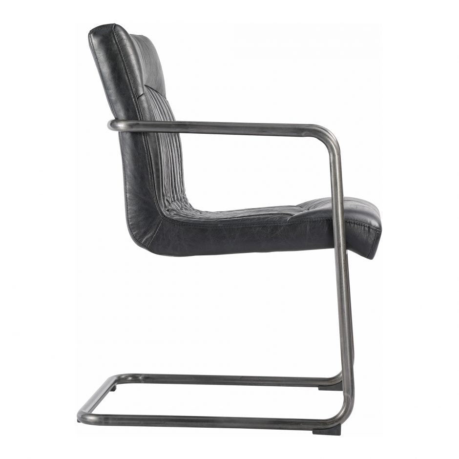 Pair of ANSEL ARM CHAIR BLACK - Dining Chairs - - Greathouse