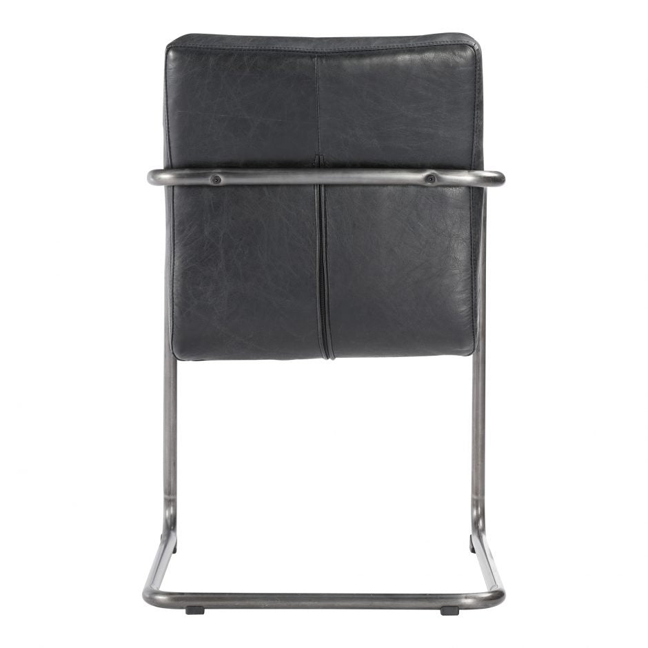Pair of ANSEL ARM CHAIR BLACK - Dining Chairs - - Greathouse