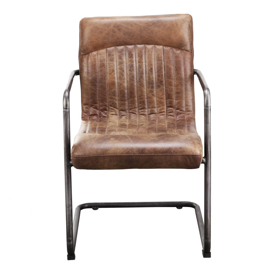 Pair of ANSEL ARM CHAIRs LIGHT BROWN - Dining Chairs - - Greathouse