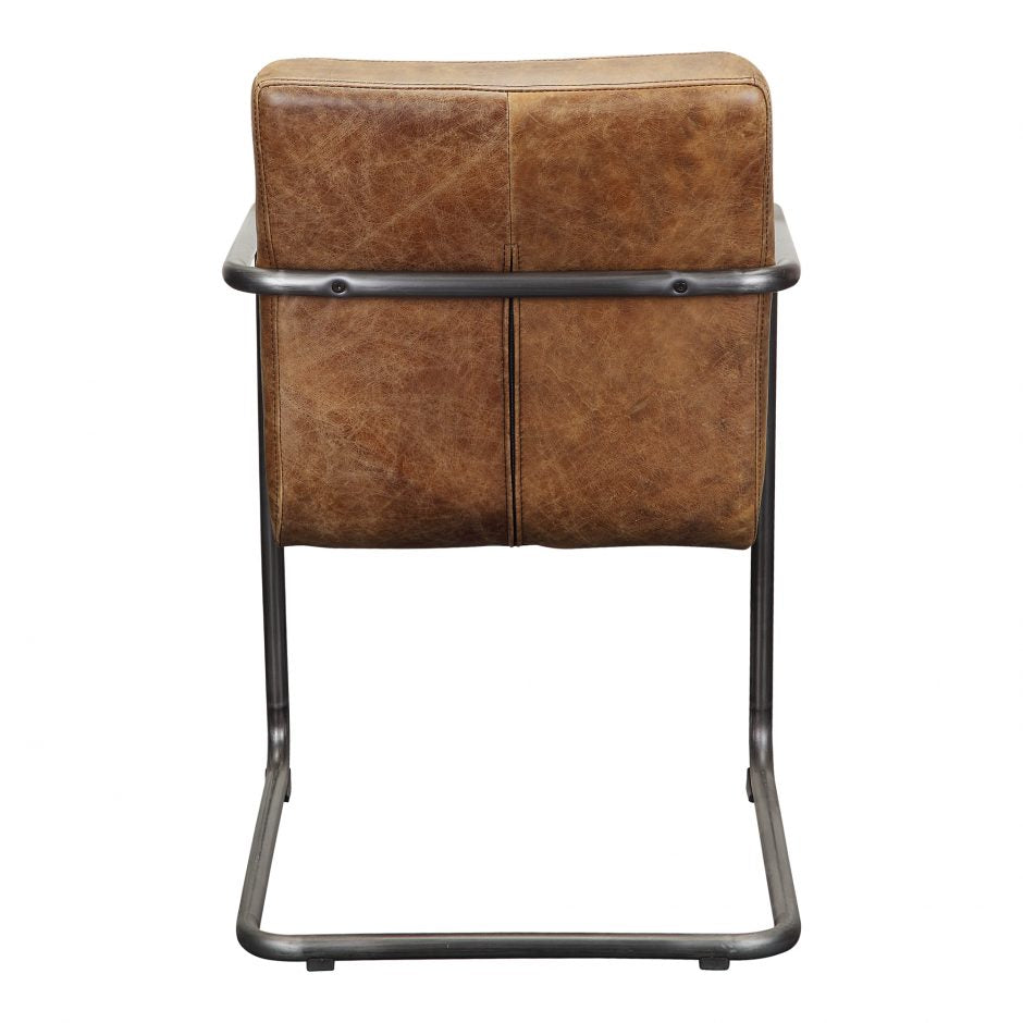Pair of ANSEL ARM CHAIRs LIGHT BROWN - Dining Chairs - - Greathouse