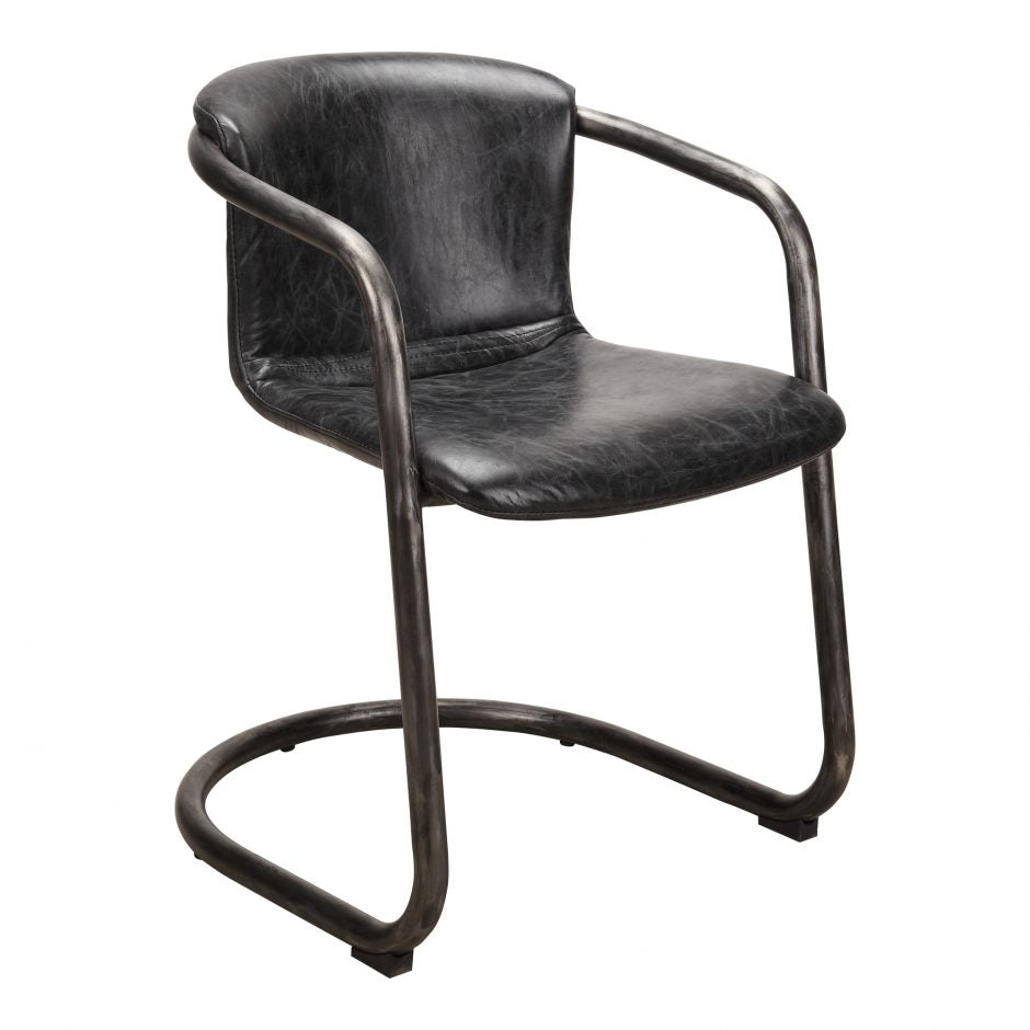Pair of FREEMAN DINING CHAIRs ANTIQUE BLACK - Dining Chairs - - Greathouse