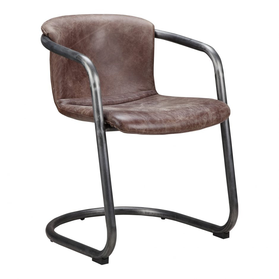Pair of FREEMAN DINING CHAIRs LIGHT BROWN - Dining Chairs - - Greathouse