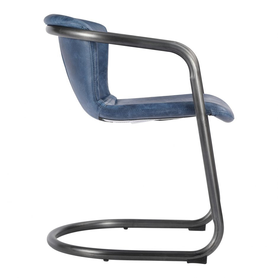 Pair of FREEMAN DINING CHAIRs BLUE - Dining Chairs - - Greathouse