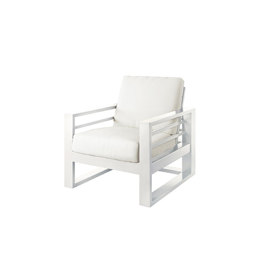 Palermo Club Chair - White - Aluminum - - Greathouse