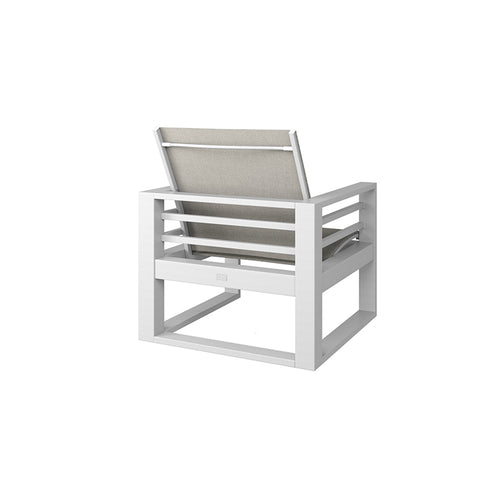 Palermo Sling Club Chair - White - Aluminum - - Greathouse