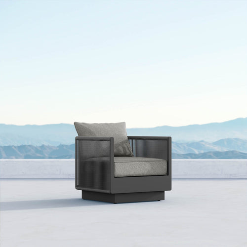 Porto Club Chair - Charcoal - Aluminum - - Greathouse