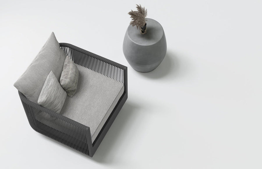 Porto Swivel Club Chair - Charcoal