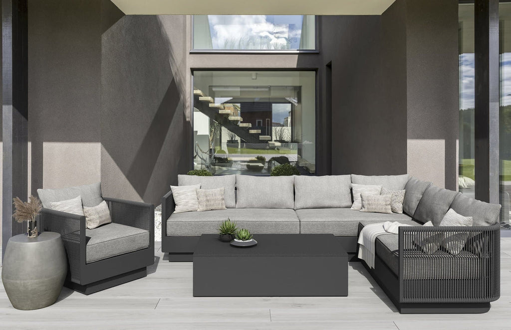 Porto 3 Piece Sectional - Charcoal