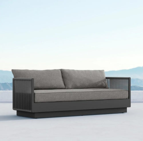 Porto Sofa - Charcoal - Aluminum - - Greathouse