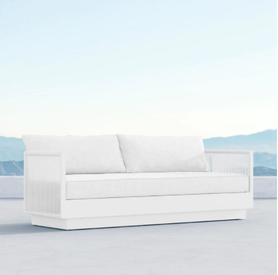 Porto Sofa - White - Aluminum - - Greathouse