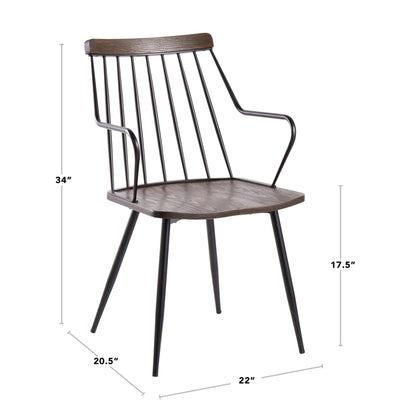 Preston Dark Walnut Dining Chair (sold in pairs)