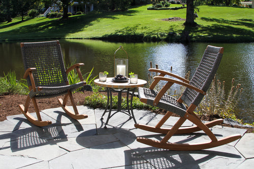La Jolla Brown Modern Rocking Chair - Outdoor - - Greathouse