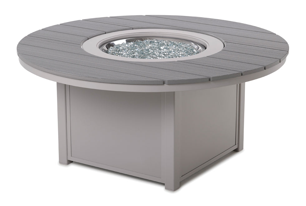 Rustic 54" Round MGP Fire Table - Marine Grade Polymer - - Greathouse