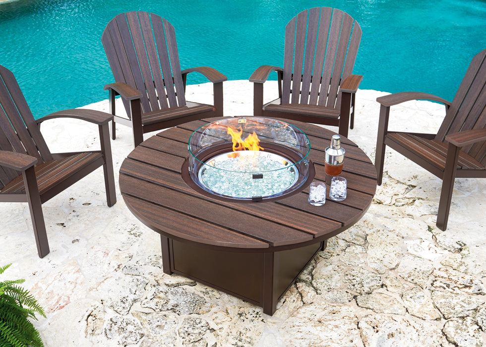 Rustic 54" MGP Fire Table - Marine Grade Polymer - - Greathouse