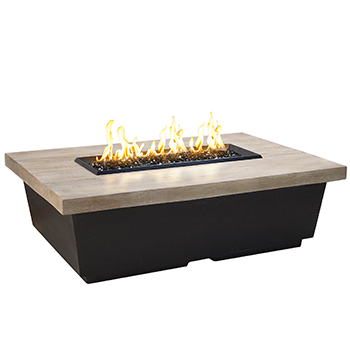Reclaimed Wood Contempo Rectangle Firetable
