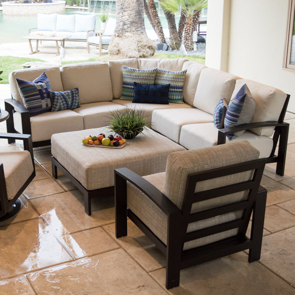 Solana 3 Piece Sectional - Save over 35% - Aluminum - - Greathouse