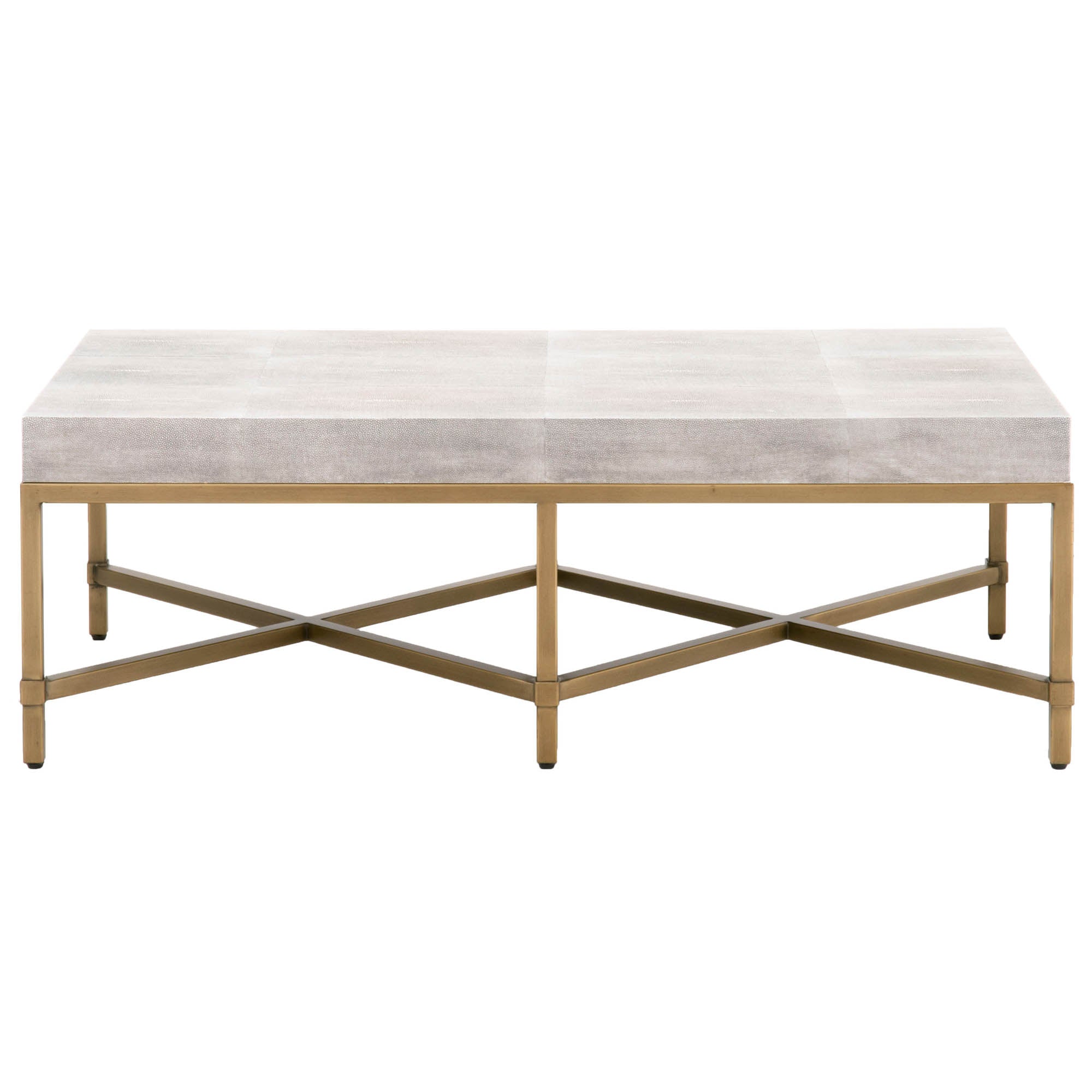 Strand White Shagreen Coffee Table - Coffee Tables - - Greathouse