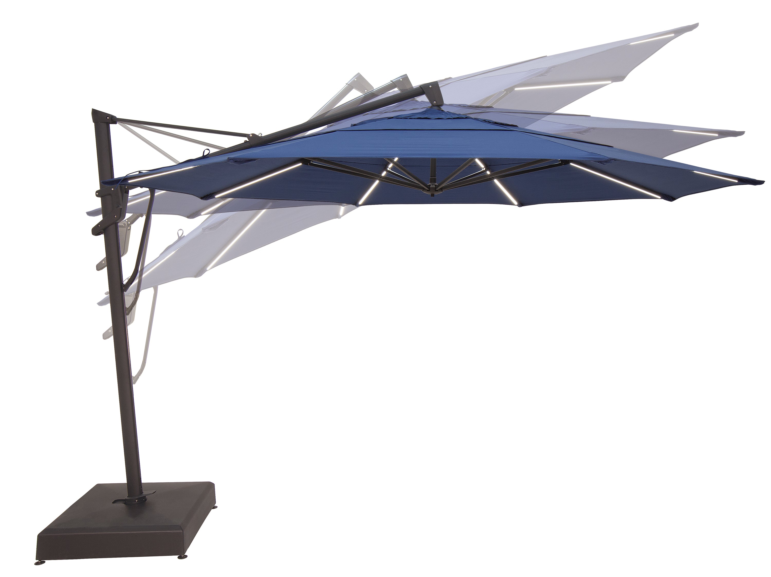 island umbrella victoria 13 ft octagonal cantilever patio umbrella 13ft Octagon Starlux AKZ Plus Cantilever – Greathouse