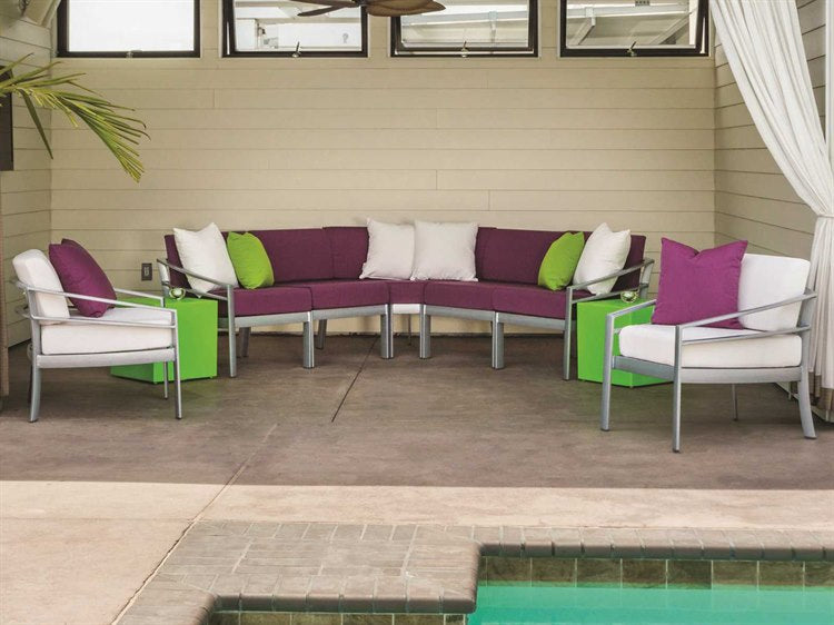 KOR 5 pce Sectional Sets - Aluminum - - Greathouse