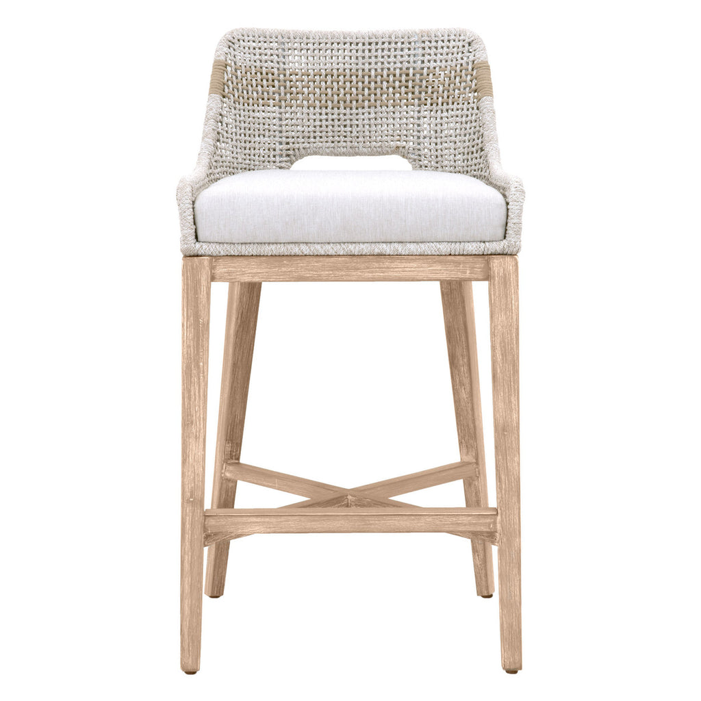 Tapestry Outdoor Barstools Taupe Stripe - Outdoor Teak - - Greathouse