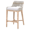 Tapestry Outdoor Barstools Taupe Stripe - Outdoor Teak - - Greathouse