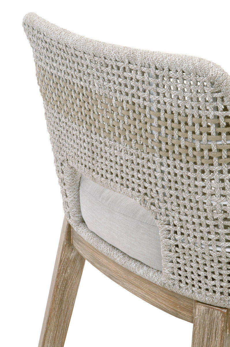 Tapestry Outdoor Barstools Taupe Stripe - Outdoor Teak - - Greathouse