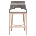 Tapestry Outdoor Barstools White Speckle Stripe - Outdoor Teak - - Greathouse