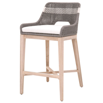 Tapestry Outdoor Barstools White Speckle Stripe