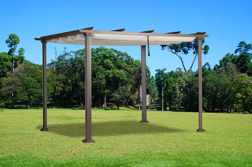 Toulon Pergola with Retractable Roof - Outdoor Accessories - - Greathouse