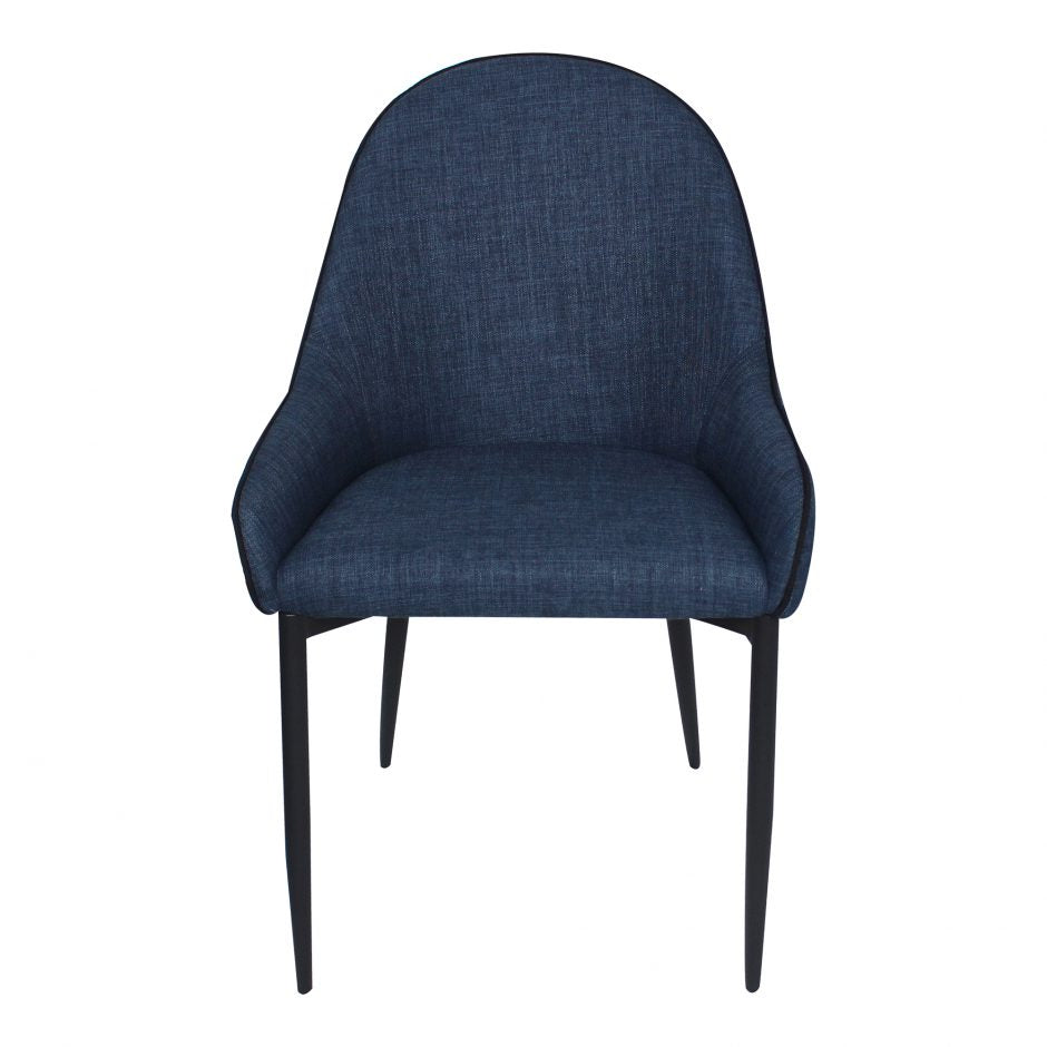 Pair of LAPIS DINING CHAIRs DARK BLUE