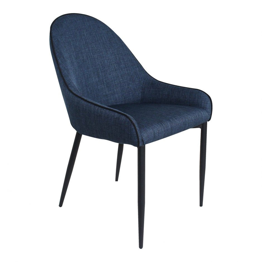 Pair of LAPIS DINING CHAIRs DARK BLUE