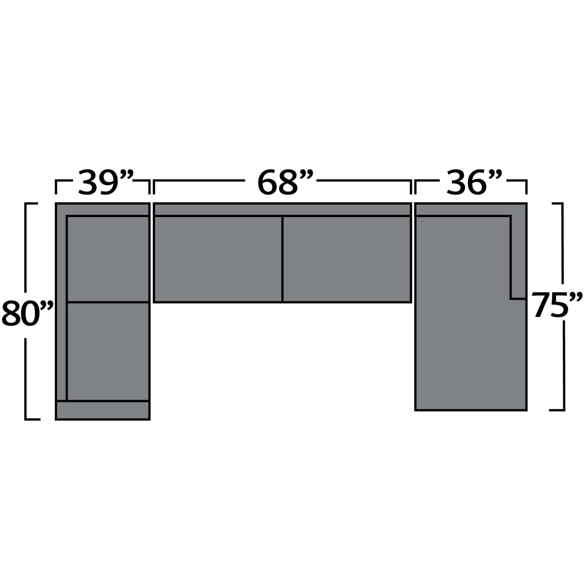 Winslow Sectional by Flores Designs Dimensions