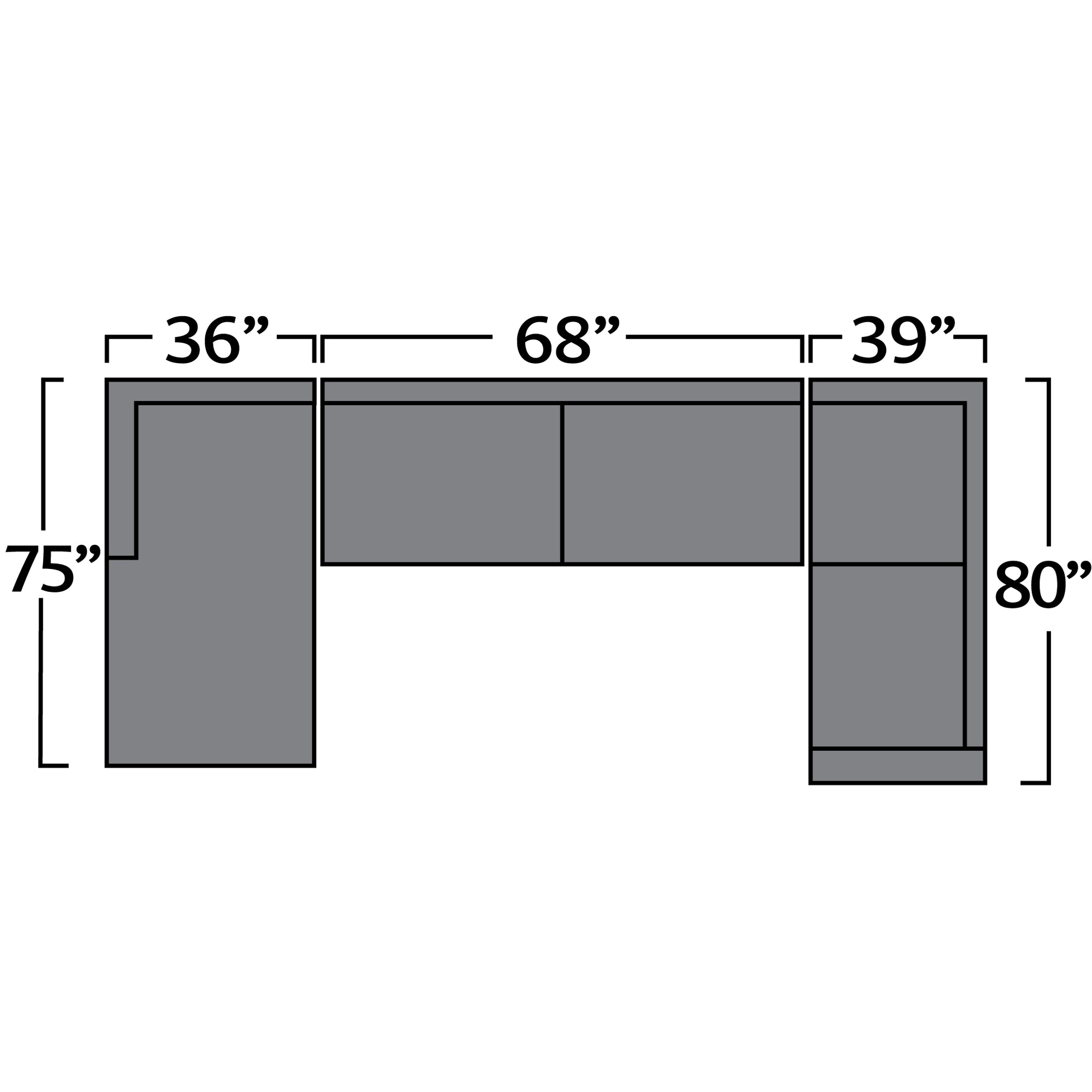 Winslow Sectional by Flores Designs Dimensions