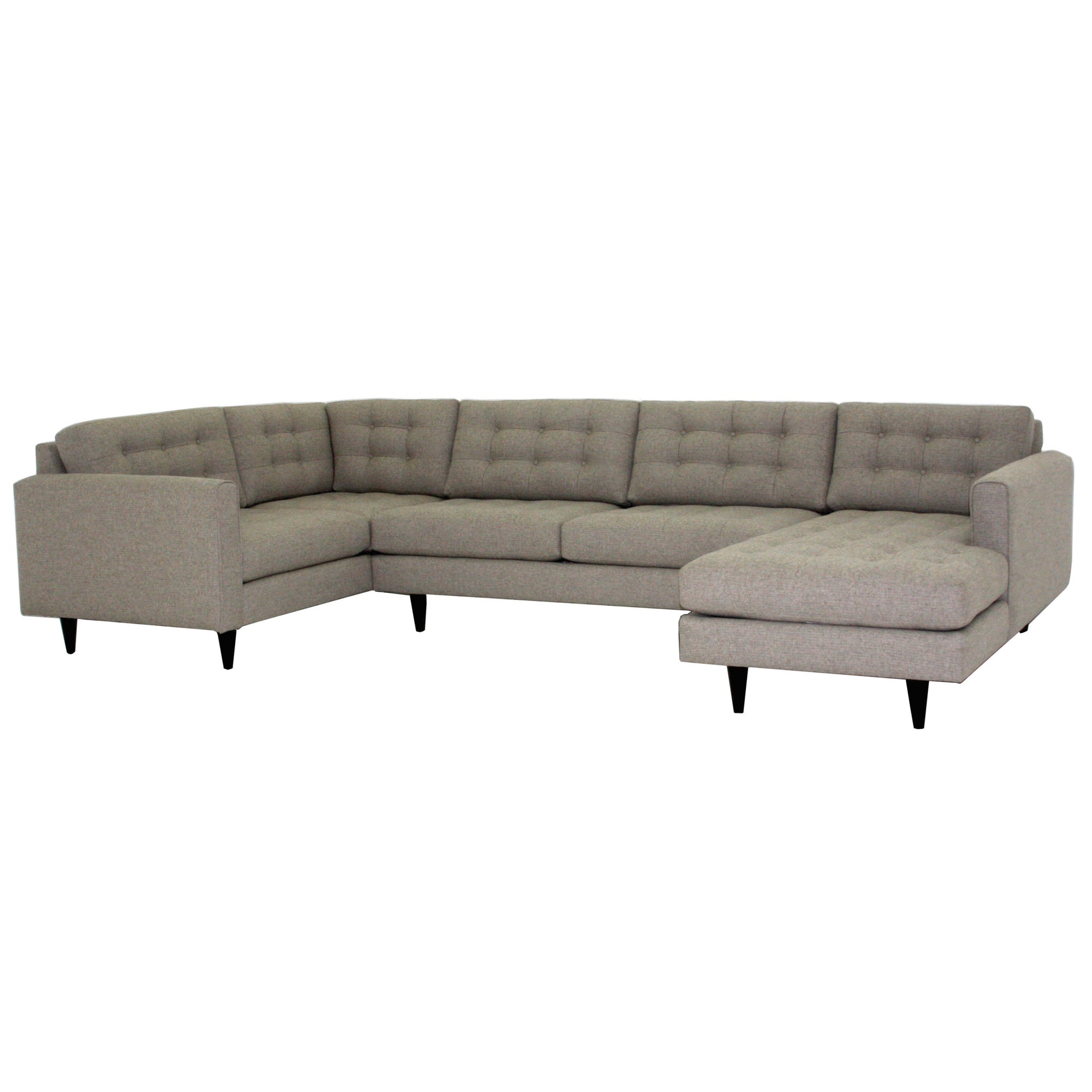 Winslow Sectional by Flores Designs! Featuring button tufted seat and back cushions