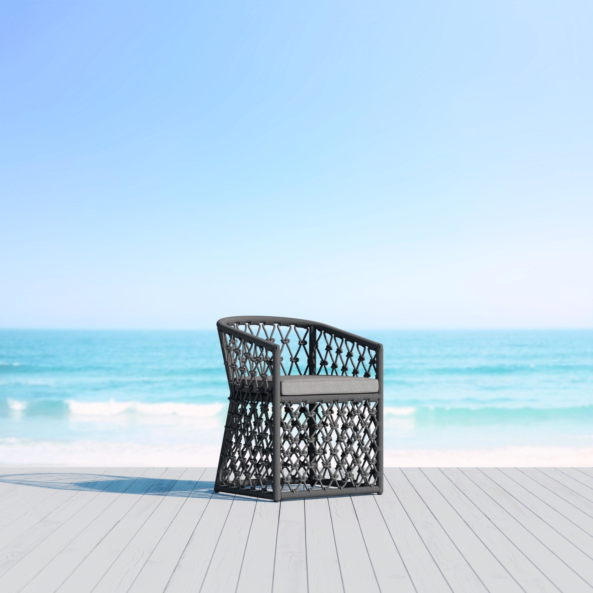 Amelia Outdoor Dining Chair - Charcoal - Outdoor Dining Chairs - - Greathouse