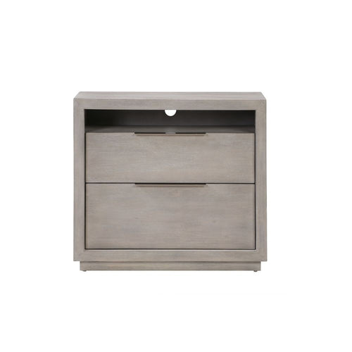 Oxford 2 Drawer Nightstand - Gray - Nightstands - - Greathouse