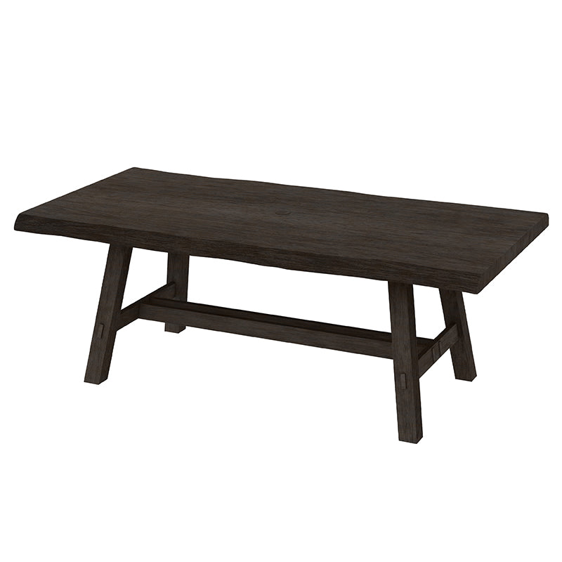 Glenwood 82" Live Edge Dining Table - Aluminum - - Greathouse