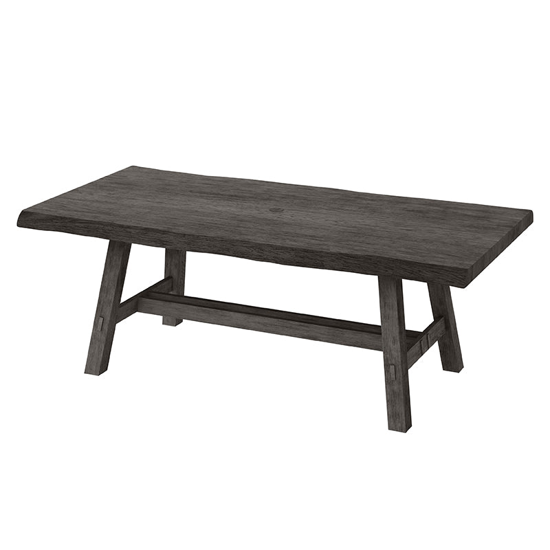 Glenwood 82" Live Edge Dining Table - Aluminum - - Greathouse