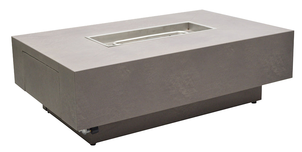 Rectangle Faux Concrete Firetable - Fire Tables - - Greathouse